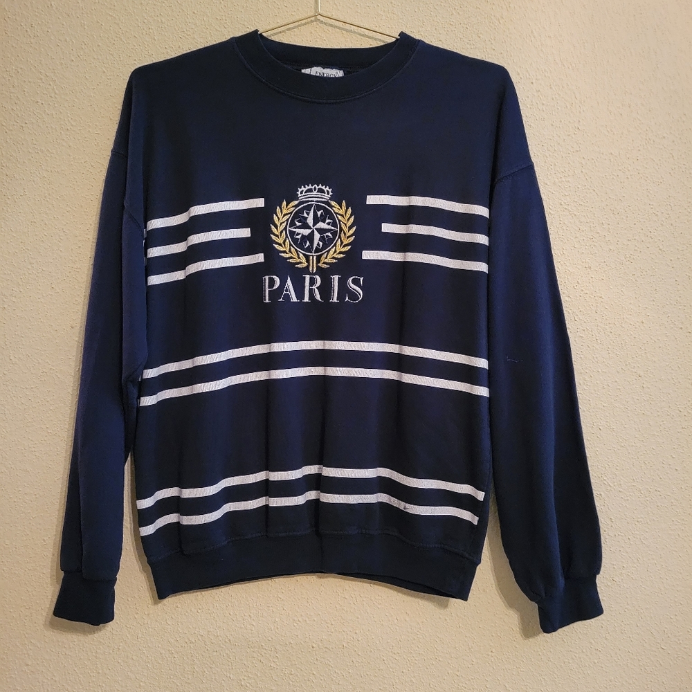 Energy Paris navy white gold sweater size large